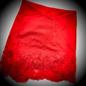 Gorgeous Red Half Slip